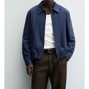Zara Men's Navy Lightweight Jacket